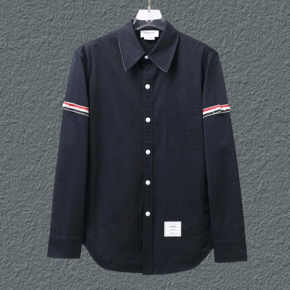 Men's Black Long Sleeve Shirt Thom Browne